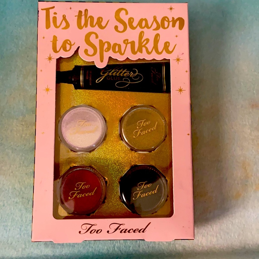 Too Faced loose glitter and glitter primer set